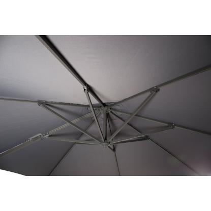 Venture Design Leeds parasol, sort/mørkegrå, 300 x 300 cm