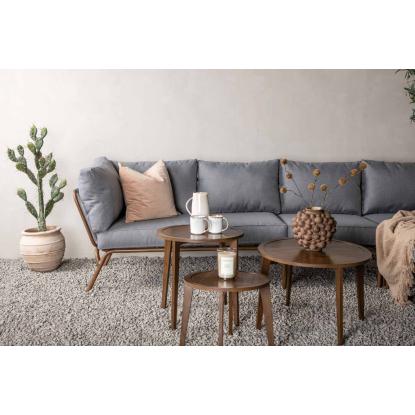 Venture Design Roxo hjørnesofasæt, mørkegrå/brun