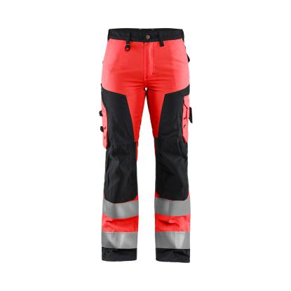 Blåkläder 7155 dame high vis buks, hi-vis rød/sort