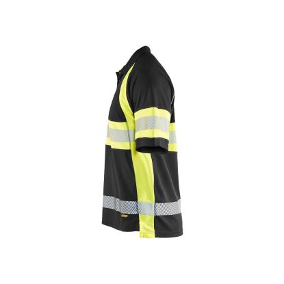 Blåkläder 3338 high vis UV poloshirt, sort/hi-vis gul