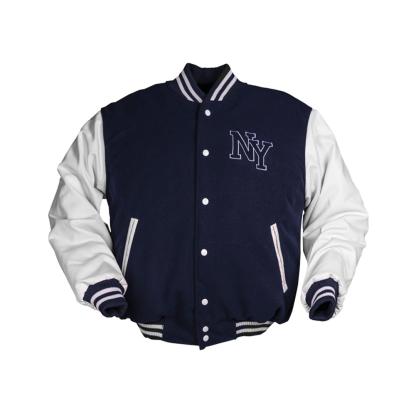 Mil-Tec NY baseballjakke, blå /hvid