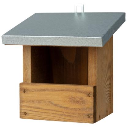 Gardman CARE-Bird foderhus, robin fyrretræ/zinktag, 17 x 13 x 20 cm