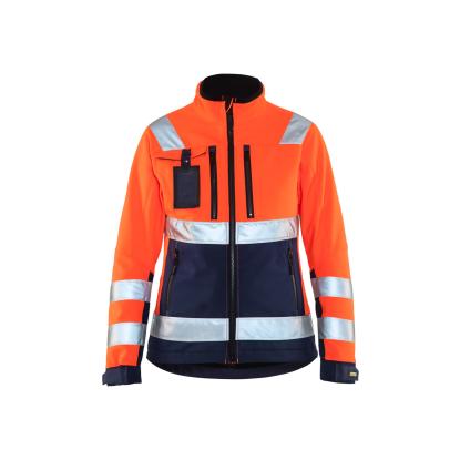 Blåkläder 4902 dame high vis softshell jakke, hi-vis orange/marineblå