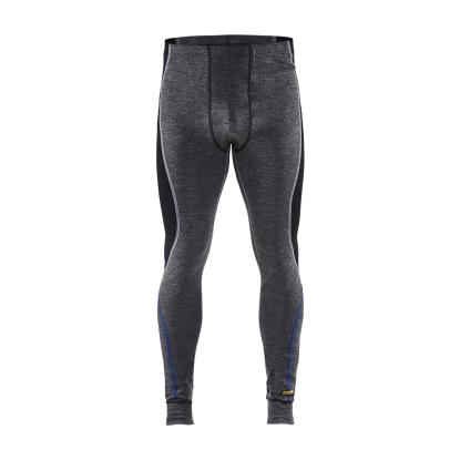 Blåkläder 1849 underbuks merinould warm, mellemgrå/sort