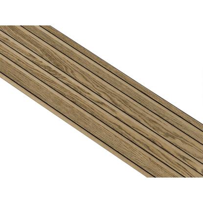 I-Wood Basic Mixed akustikpanel, mørkebrun olieret, brun filt og sort kerne, egefiner, 17 x 300 mm 