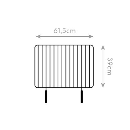 Westmann havepejs med grillrist, sort, 229 x 70 x 41 cm