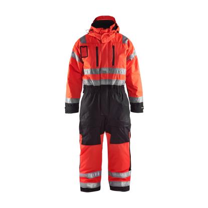 Blåkläder 6763 high vis vinter kedeldragt, hi-vis rød/sort