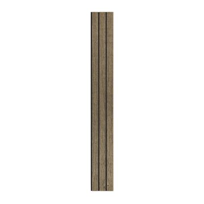I-Wood Basic 3-lamel akustikpanel, sort olieret, sort filt og lys kerne, egefiner, 16 x 300 mm 