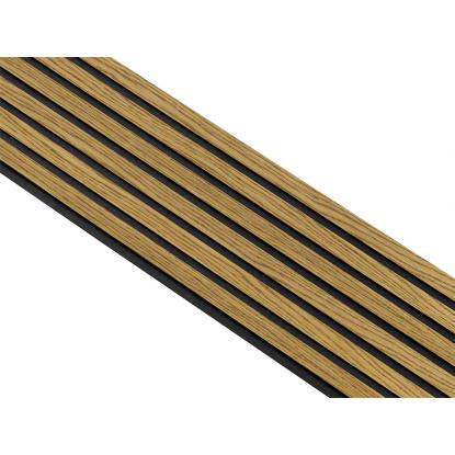 I-Wood Medio+ Original akustikpanel, brun olieret, sort filt og sort kerne, egefiner, 17 x 300 mm
