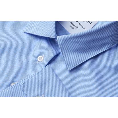 Seven Seas SS730 Fine Twill California skjorte, modern, dame, lys blå