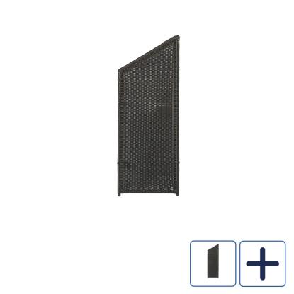 PLUS Trend skråelement, sort/polyrattan