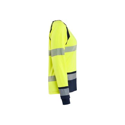 Blåkläder 3437 dame multinorm t-shirt lang ærme inherent, hi-vis gul/marineblå