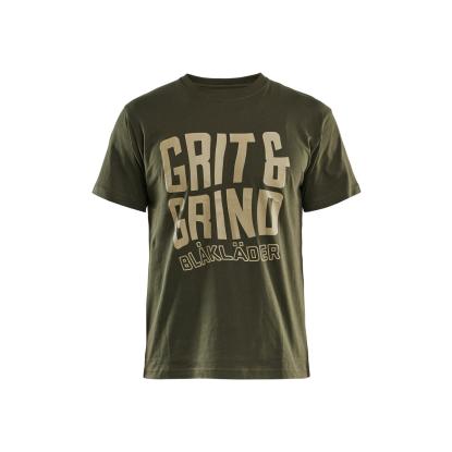 Blåkläder 9421 t-shirt grit and grind, skovgrøn 