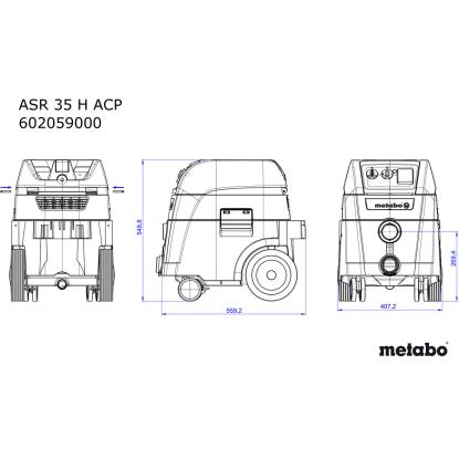 Metabo ASR 35 H ACP universalsuger, 1400W, 35 liter