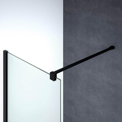 Scanbad Match stang til fast væg, model D, 120 cm, sort