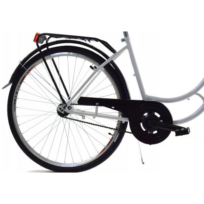 Damecykel, retro, 28", hvid/sort