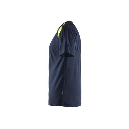 Blåkläder 3379 t-shirt, mørk marineblå/hi-vis gul