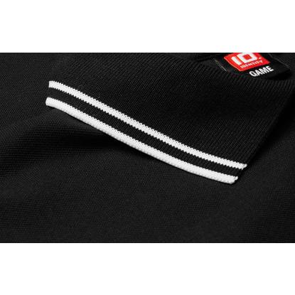 ID 0523 Kontrast poloshirt med stretch, dame, sort
