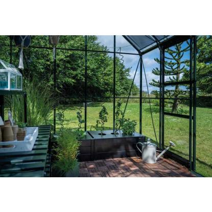 Halls Icon Planthouse 8 drivhus 9,7 m², grøn, 3 mm hærdet glas
