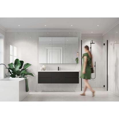 Fibo Stone vådrumspanel med 60 x 60 cm fliselook, 10 x 600 x 2400 mm, bright marble high gloss