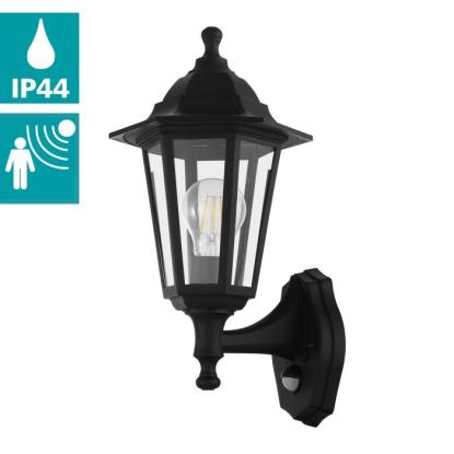 EGLO DUANERA udendørs væglampe med sensor, E27, IP44, sort