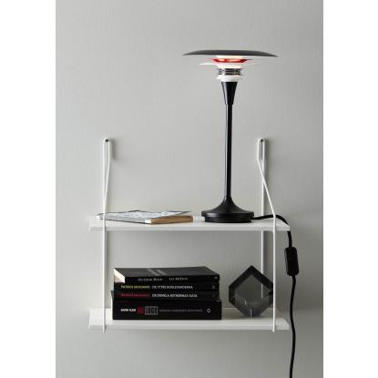 Belid Diablo bordlampe, H35 cm, G9, mat sort/blank rød