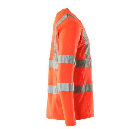 MASCOT SAFE CLASSIC T-shirt, langærmet, hi-vis rød