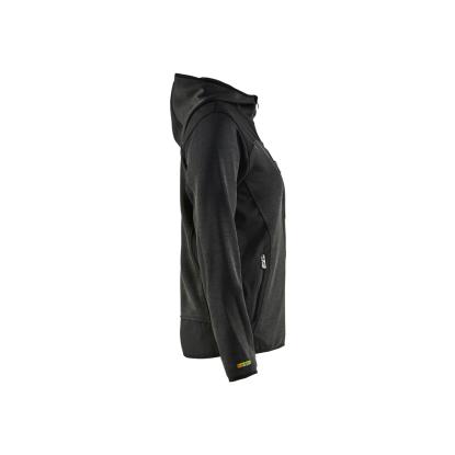 Blåkläder 4931 dame strikket jakke med softshell, antracitgrå/sort