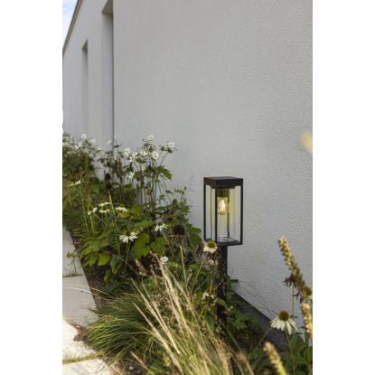 LUTEC FLAIR bedlampe med spyd, solceller og sensor, H76 cm, E27, sort