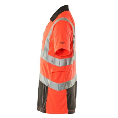 MASCOT SAFE YOUNG Anadia poloshirt, hi-vis rød/mørk antracit