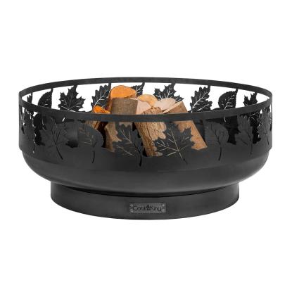 Cook King Toronto bålsted med bladmønster, stål, sort, Ø80 cm
