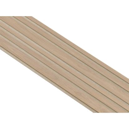 I-Wood Basic Mixed akustikpanel, ubehandlet natur, beige filt og lys kerne, egefiner, 16 x 300 mm 