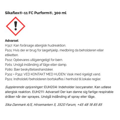 Sikaflex-11 FC Purform monteringslim i patron - 300 ml