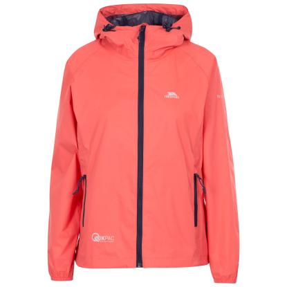 Trespass QIKPAC packaway regnjakke med pose, dame, orange