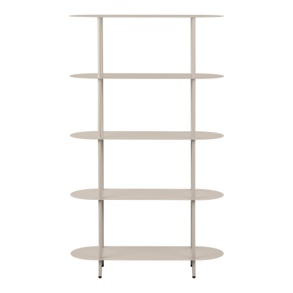 Rieti reol med fem hylder, metal, sand, 150 x 90 x 31 cm