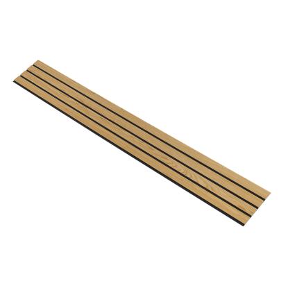 I-Wood Basic 4-lamel akustikpanel, klar olieret, sort filt og lys kerne, egefiner, 16 x 300 mm 