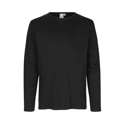 ID 0518 Interlock T-shirt med lange ærmer, sort