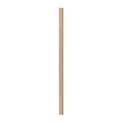 I-Wood afslutningsliste til 3-lamel akustikpanel, ubehandlet natur, brun filt og sort kerne, egefiner, 17 x 92 mm