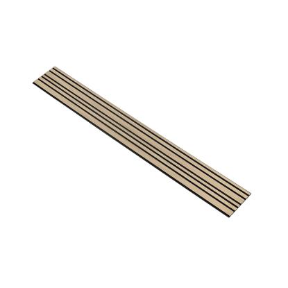 I-Wood Medio+ Mixed akustikpanel, hvid olieret, sort filt og sort kerne, egefiner, 17 x 300 mm