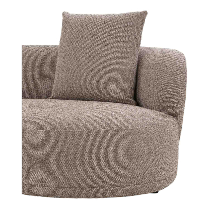 Kingston venstrevendt loungesofa med to puder, brun