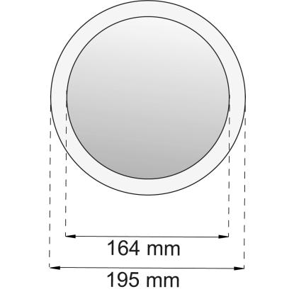 Habo Zoom spejl, Ø164 mm, 5 x forstørrelse