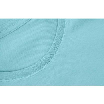 ID 0553 T-shirt, økologisk, dame, støvet aqua