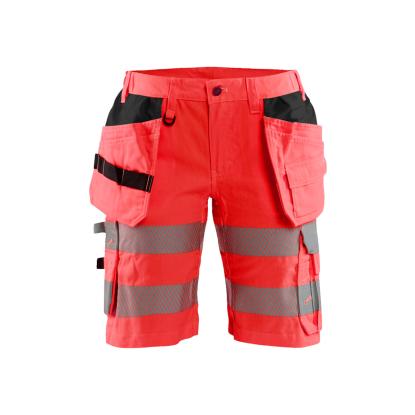 Blåkläder 7186 dame high vis shorts med stretch, hi-vis rød