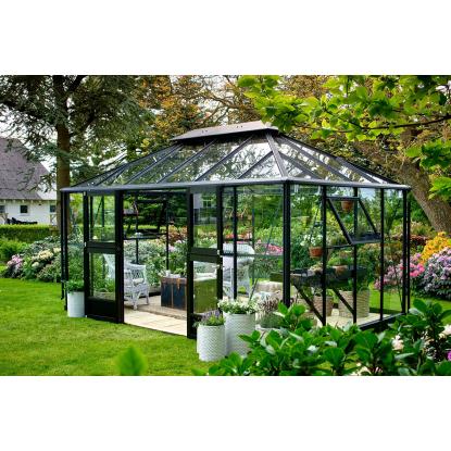 Juliana Grand Oase orangeri 13 m², antracit, 3 mm hærdet glas