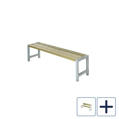 PLUS plankebænk, trykimprægneret/nåletræ, 176 cm