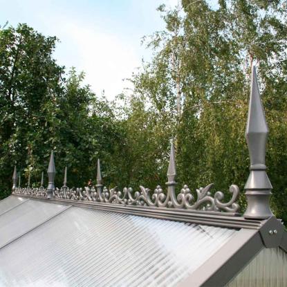 KGT tagudsmykning til drivhus type IV, aluminium, 31 x 400 cm