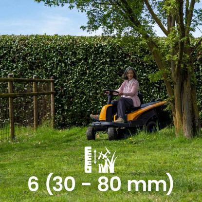 STIGA Swift 372e havetraktor med 4 x 5 Ah batterier