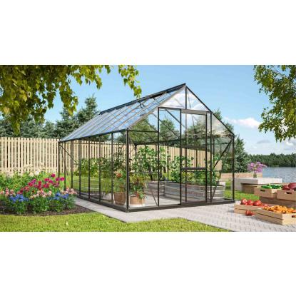 Vitavia Merkur 11500 drivhus, sort, 11,5 m², 3 mm hærdet glas