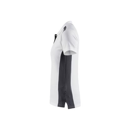 Blåkläder 3390 dame poloshirt, hvid/mørk grå