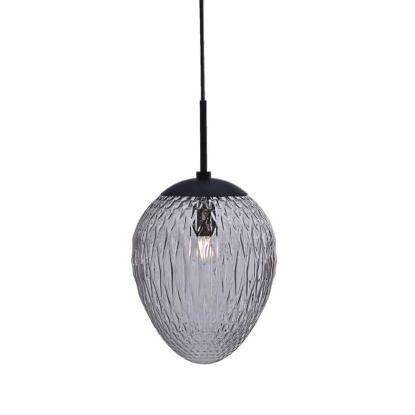 Halo Design Woods pendel, Ø25 cm, E27, røgfarvet glas